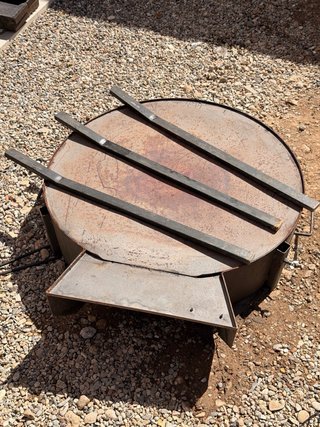 Barbacoa Redonda Ø70 cm con Soporte Paellera