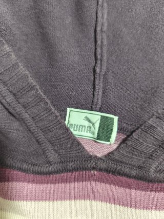 Camisola Puma Listrada Roxo e Rosa