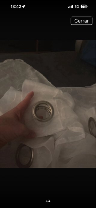 Visillos blancos con diseño floral