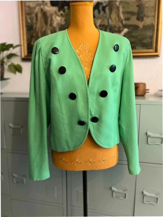 Fink Modell - Vintage Mint Green Cropped Blazer -