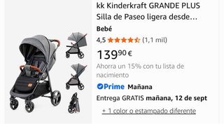 Carrito ligero gris plegable kindekraft
