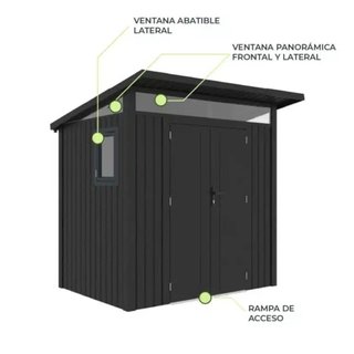 Caseta Kiosco jardín metálica 4.23 m² Harz