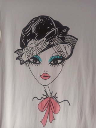 Camisón con estampado de chica