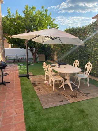 Sombrilla Naterial 3x3m con base