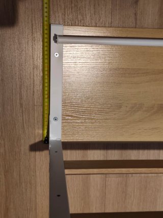 Perchero madera y metal con balda superior