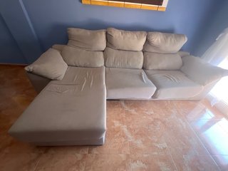 Sofá modular beige tela