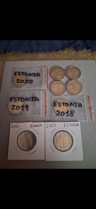 Monedas de Estonia 2€ (2018, 2019, 2020, 2021)
