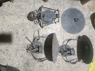 Lámparas antiguas de forja