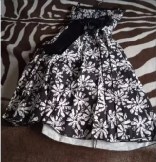 Vestido fiesta negro y blanco Talla XL