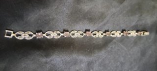 Pulsera de plata y amatistas muy antigua vintage