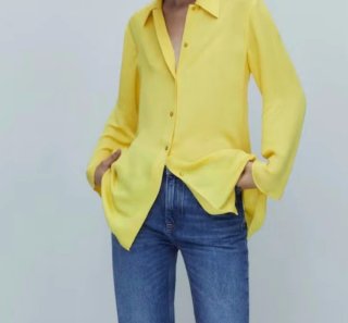 Camisa Massimo Dutti original color lima