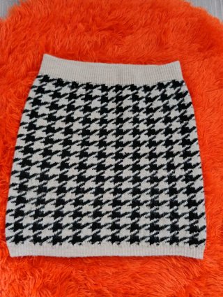 Conjunto jersey y falda pata de gallo