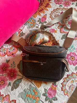 Riñonera Michael Kors Marrón y Dorada