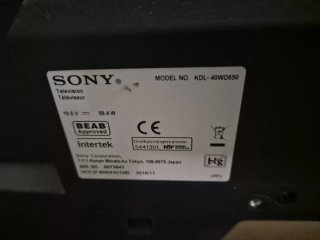 Televisión Sony Negra