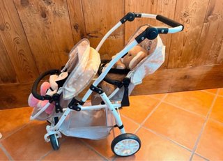 Passeggino gemellare per bambole
