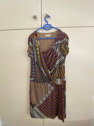 Vestido cruzado estampado marca DIVAS talla 44