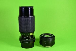 Lote 2 objetivos Sigma montura Praktica PB