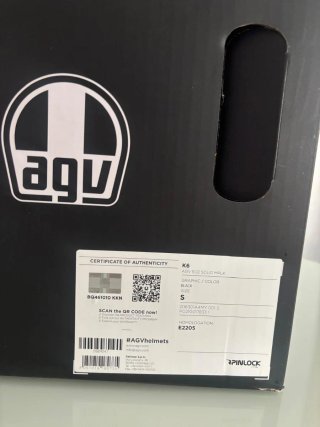 Casco AGV K6 Negro Nuevo