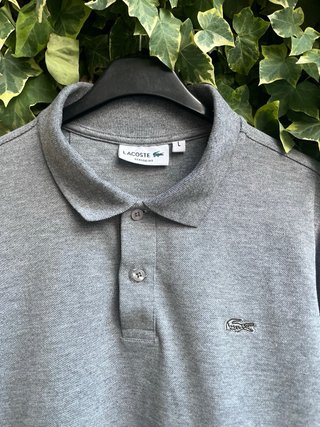 Polo Lacoste Gris Jaspeado talla S