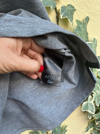 Polo Lacoste Gris Jaspeado talla S