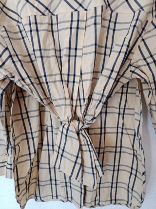 Lote 2 Camisas Zara Cuadros Beige/Negro