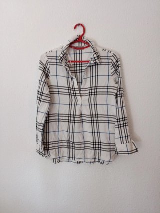Lote 2 Camisas Zara Cuadros Beige/Negro