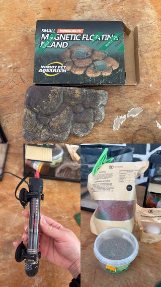 Acuario/terrario + accesorios para tortugas/peces