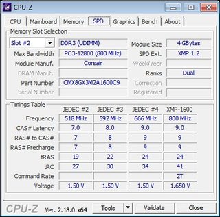 Kit Corsair XMS3 DDR3 8GB (2x4GB)