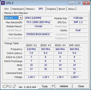Kit Corsair XMS3 DDR3 8GB (2x4GB)