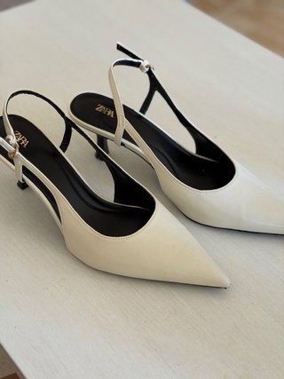 Zapatos Tacón blancos Zara 36 nuevos