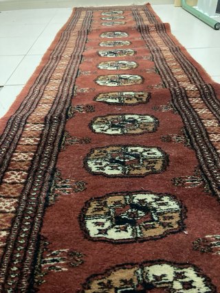 Alfombra Persa Lana Marrón y Roja