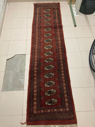 Alfombra Persa Lana Marrón y Roja
