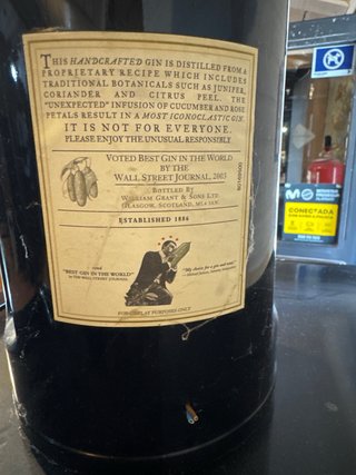 Lámpara Hendrick's Gin Botella Vidrio