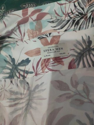Camisa manga corta sfera floral hombre
