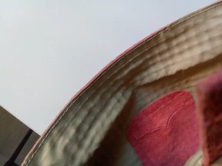 Bolso piel rosa con cadena