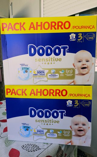 2x148 Fraldas Dodot Sensitive T3