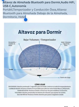 Altavoz Almohada Bluetooth Troliver Azul