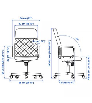 Silla de oficina Ikea negra