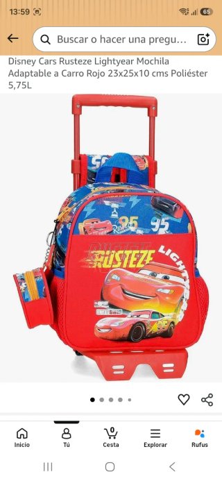 Mochila con ruedas Rayo McQueen