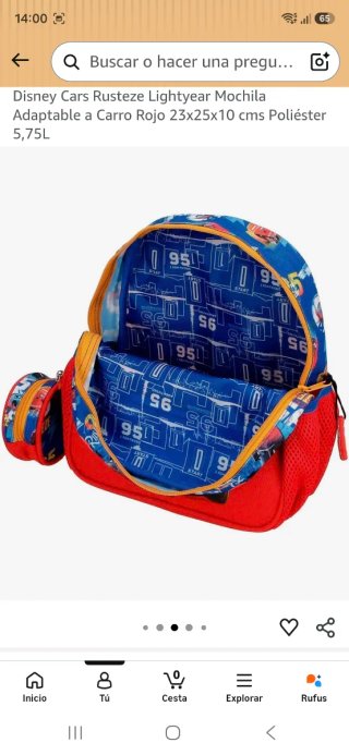 Mochila con ruedas Rayo McQueen