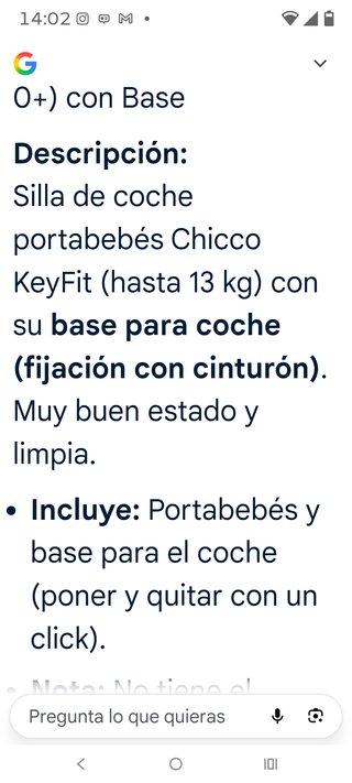 Silla de coche para bebé Chicco