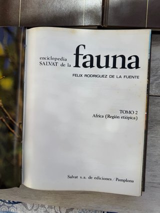 3 libros salvat enciclopedia fauna vintage