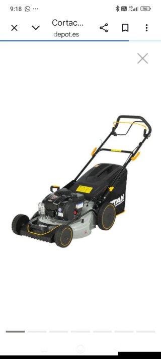 Cortacésped Titan 46cm Autopropulsado Gasolina