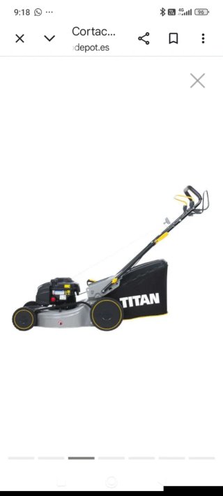Cortacésped Titan 46cm Autopropulsado Gasolina
