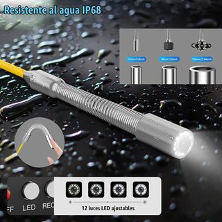 Cámara Tuberías 30M IP68 DVR 7