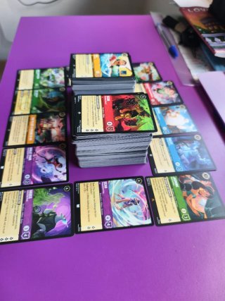 Lote 465 Cartas Lorcana Disney repetidas.