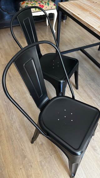 Sillas estilo Tolix Negras (Set de 4)