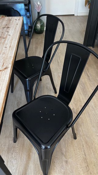 Sillas estilo Tolix Negras (Set de 4)