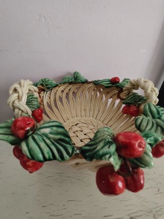Centro de mesa cerámica frutas