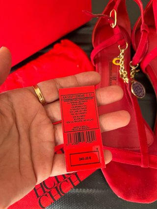 Sandalias CH de tacón bajo rojas